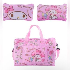 NWT My Melody Foldable Weekender Bag